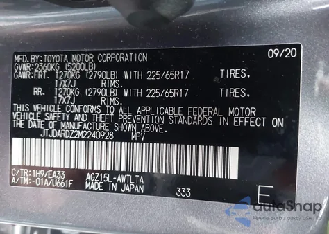 2021 Lexus Nx 300 z USA, uszkodzony, nr VIN JTJDARDZ2M2240928